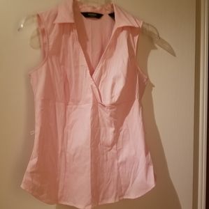 Express Pink Sleeveless Stretch Blouse